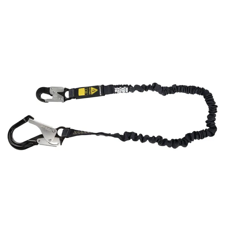 6-Foot Arc Flash Energy-Absorbing Lanyard With Aramid Webbing And Aluminum Rebar Hook 1