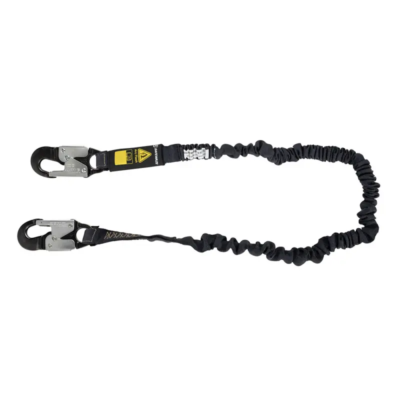 6-Foot Arc Flash Energy-Absorbing Lanyard With Aramid Webbing And Aluminum Snap Hook 1