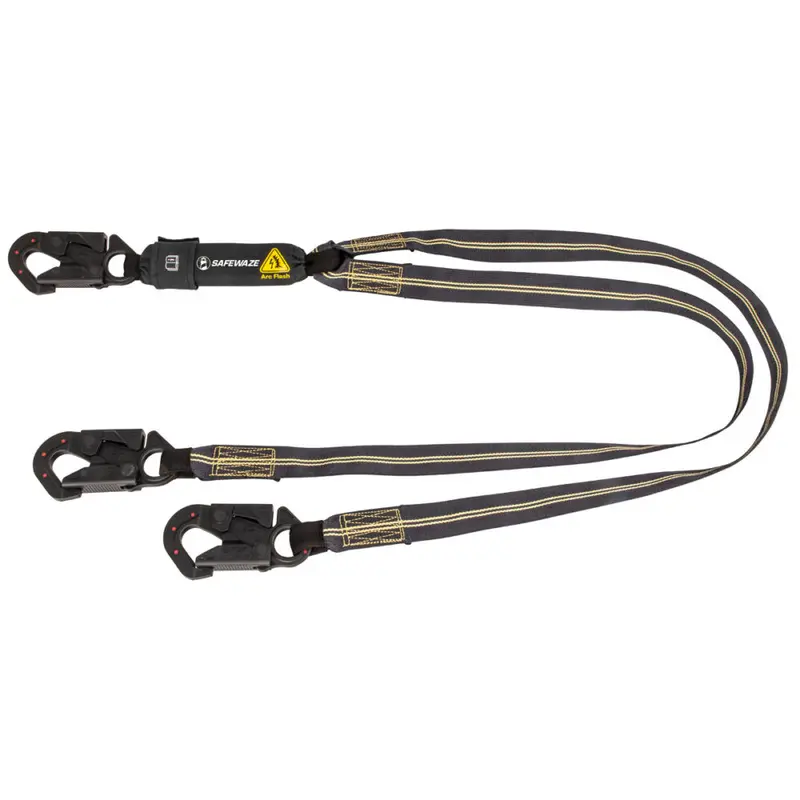 6-Foot Arc Flash Energy Absorbing Lanyard With Aramid Webbing And Dual Dielectric Snap Hooks 1