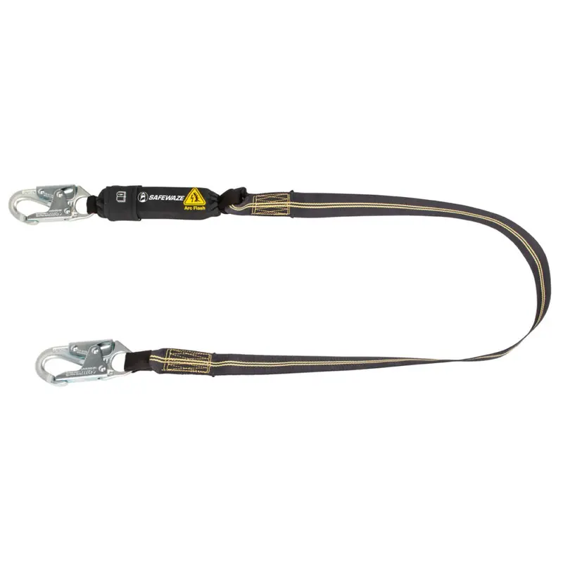 6-Foot Arc Flash Energy-Absorbing Lanyard With Aramid Webbing And Snap Hook 1