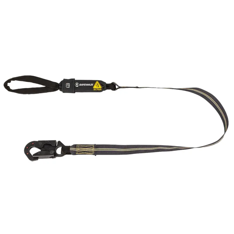 6-Foot Arc Flash Energy-Absorbing Lanyard With Aramid Webbing, Dielectric Snap Hook, And Soft Loop 1