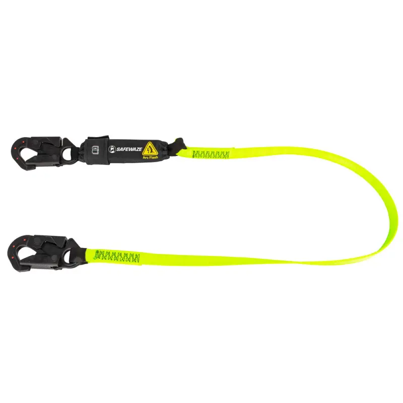 6-Foot Arc Flash Energy-Absorbing Lanyard With Polyester Webbing And Dielectric Snap Hook 1