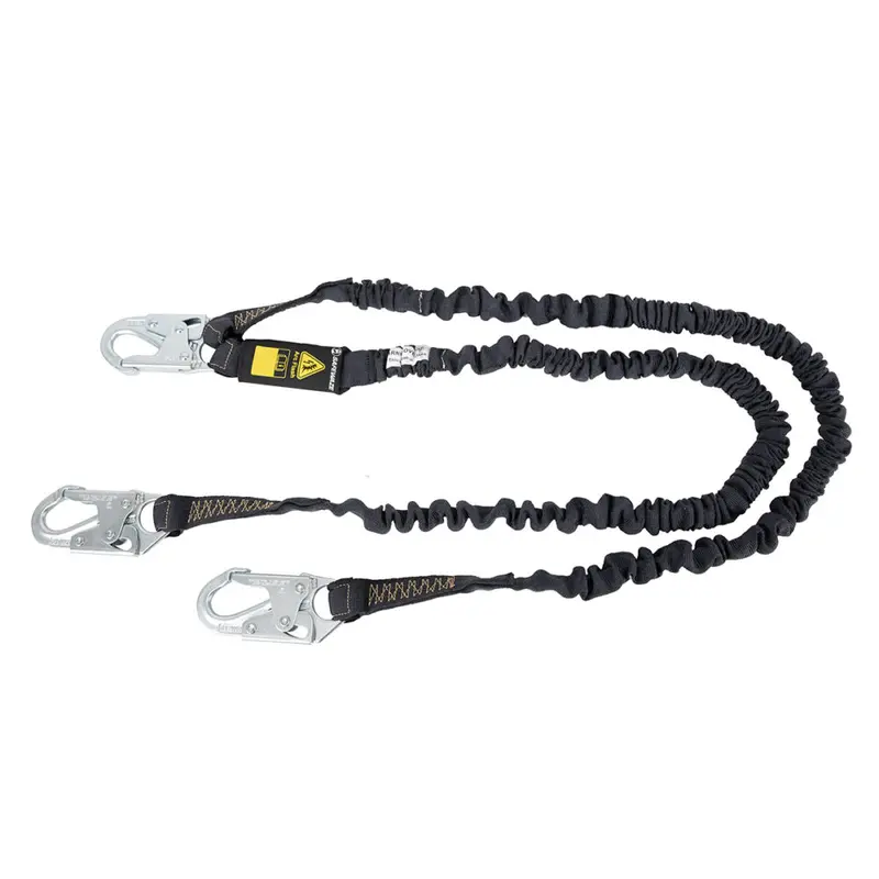 6-Foot Dual-Leg Arc Flash Energy-Absorbing Lanyard With Aramid Webbing And Twin Snap Hooks 1