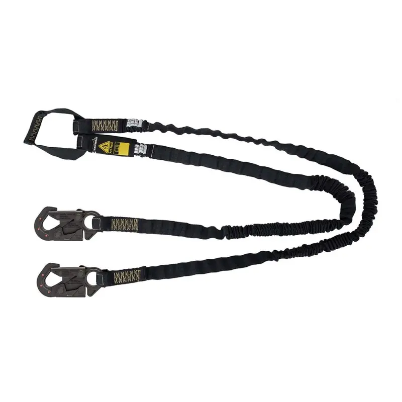 6-Foot Dual-Leg Arc Flash Energy-Absorbing Lanyard With Aramid Webbing, Soft Loops, And Dielectric Snap Hooks 1