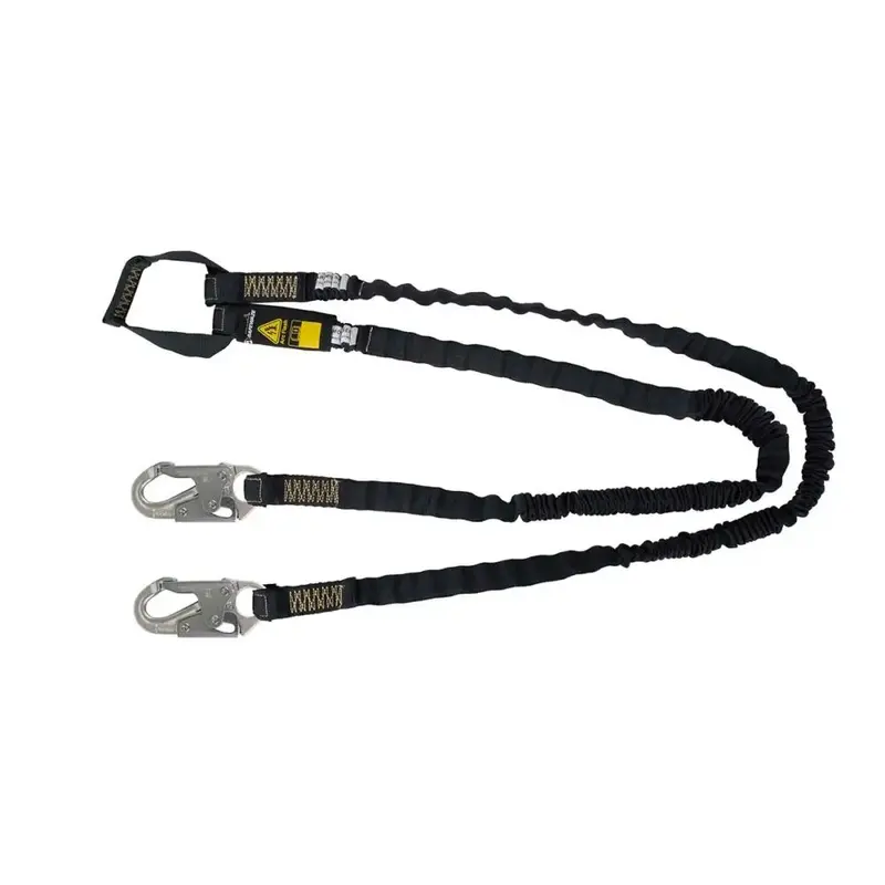 6-Foot Dual-Leg Arc Flash Energy-Absorbing Lanyard With Aramid Webbing, Soft Loops, And Snap Hooks 1