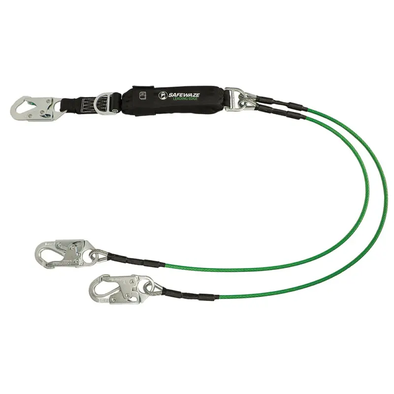 6-Foot Leading Edge Energy Absorbing Lanyard With D-Ring Anchor And Dual Snap Hooks 1