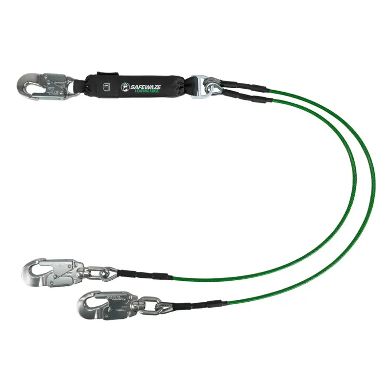 6-Foot Leading Edge Energy Absorbing Lanyard With Dual Aluminum Swivel Snap Hooks 1