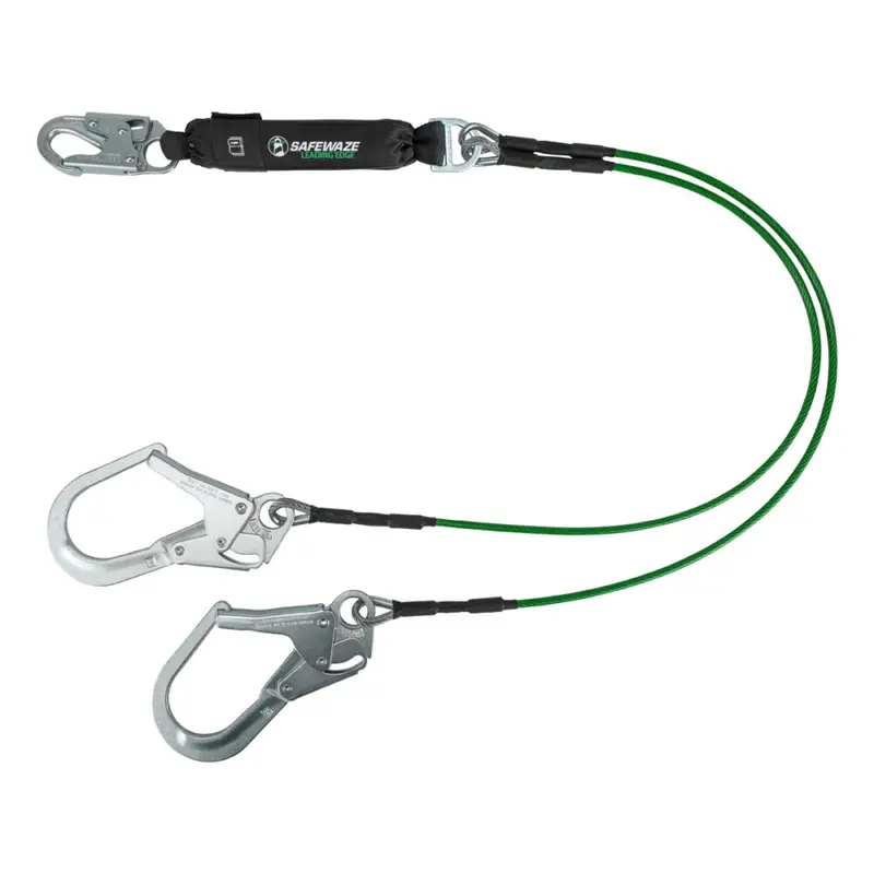 6-Foot Leading Edge Energy Absorbing Lanyard With Dual Rebar Hooks 1