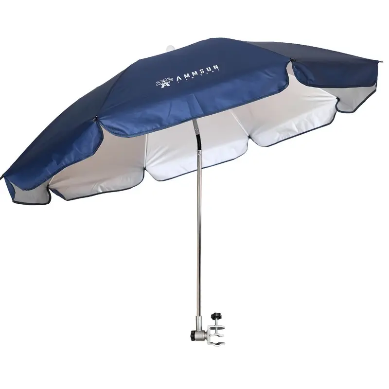 Ammsun 47-Inch Adjustable Chair Umbrella With Universal Clamp – Navy Blue 1