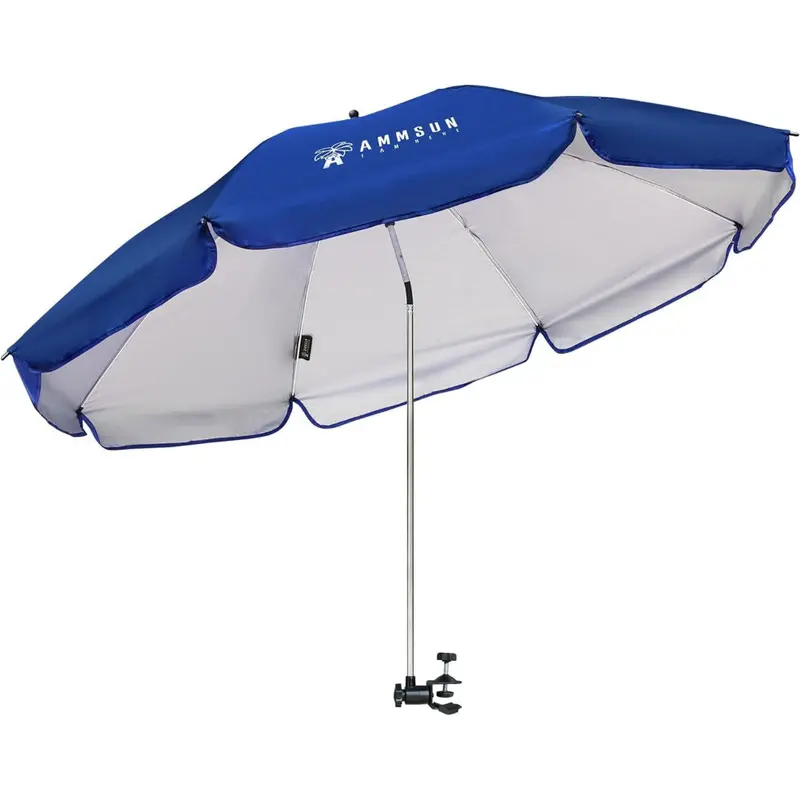 Ammsun 47-Inch Portable Chair-Side Umbrella With Universal Clamp – Blue 1