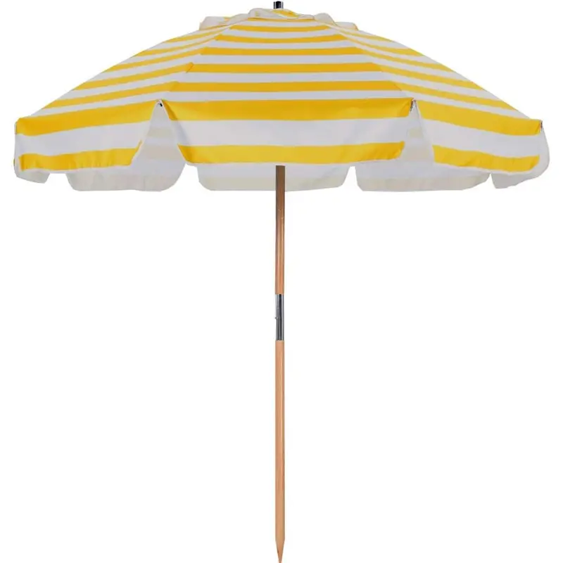 Ammsun 7.5-Foot Yellow-Striped Commercial-Grade Beach Umbrella 1