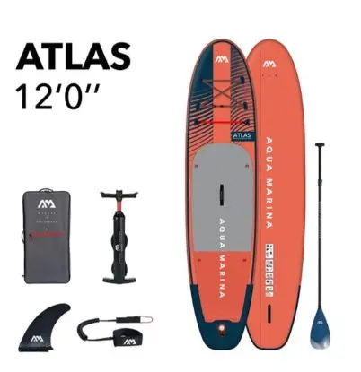 Aqua Marina Atlas 12' Inflatable Stand-Up Paddleboard – 33" × 6" 1