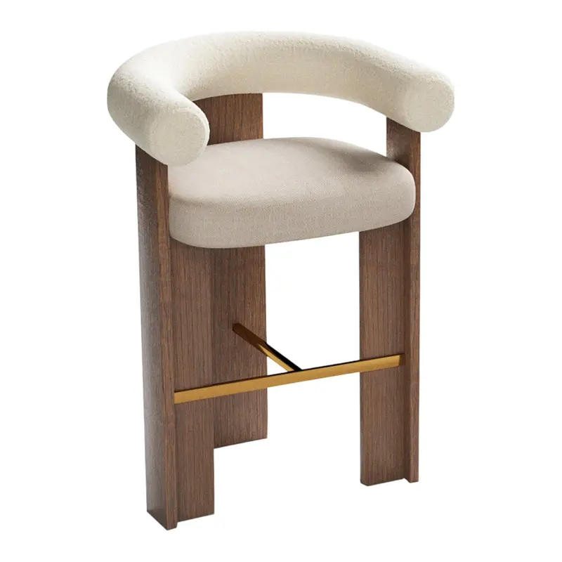 Cassette Counter Height Chair With Wood Legs 1