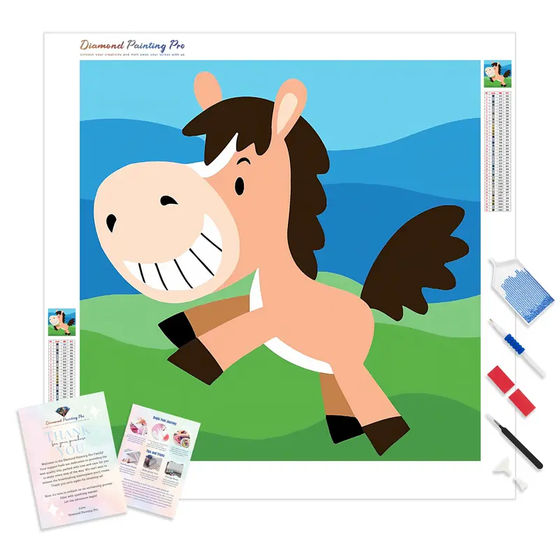 Charming Donkey Diamond Painting Design 1