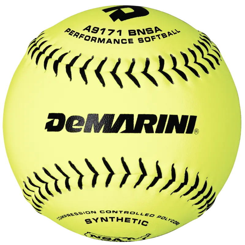 Demarini Nsa 12-Inch Synthetic Slowpitch Softballs – 52/275 Compression, Official Tournament Grade (Wta9171Bnsa) 1