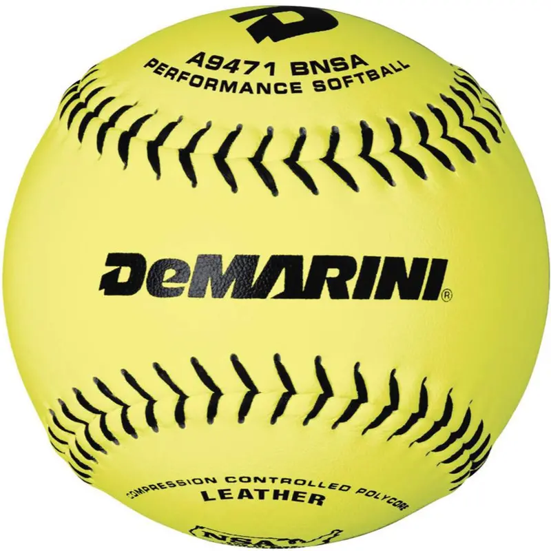 Demarini Nsa Icon 12-Inch Leather Slowpitch Softballs – 44/400 Compression, Premium Game-Ready (Wta9471Bnsa) 1