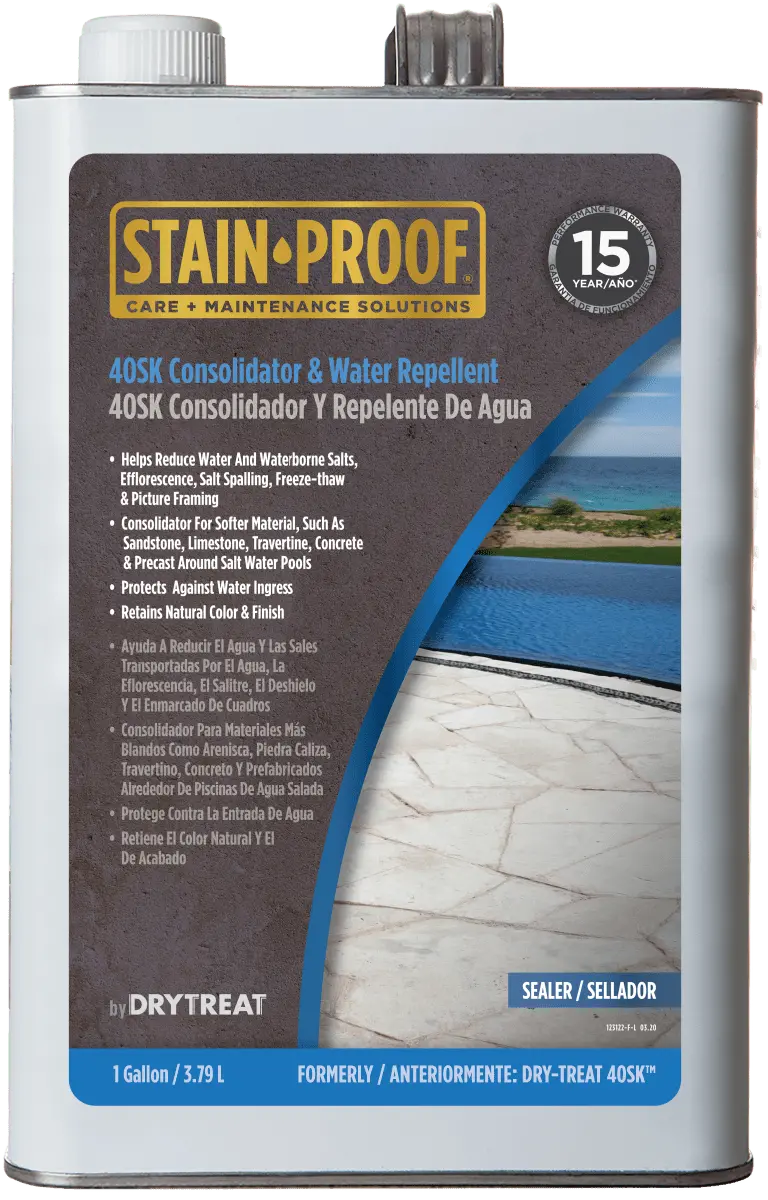 Dry Treat Stain-Proof 40Sk – Stone Consolidator & Water Repellent 1