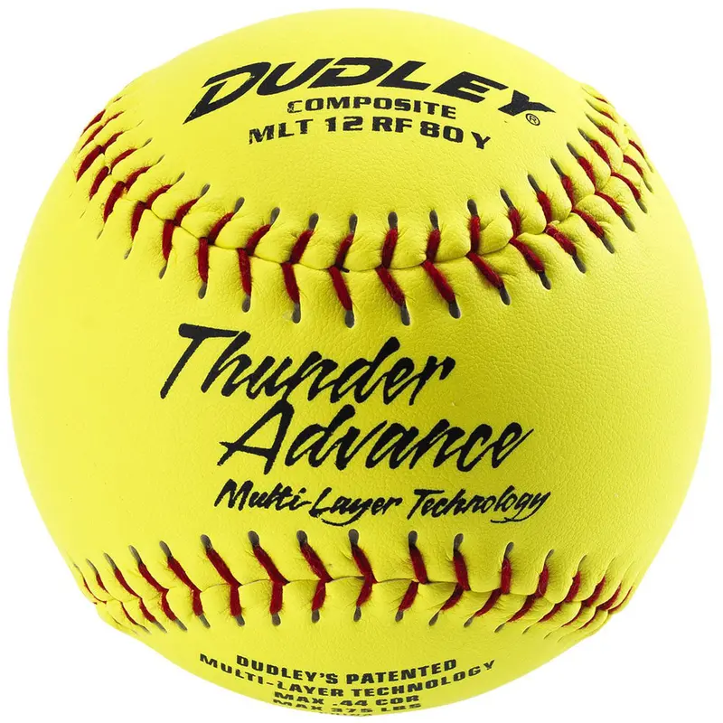 Dudley Thunder Advance Non-Association Slowpitch Softballs – 12", 44/375 Compression (Model 43184Y) 1