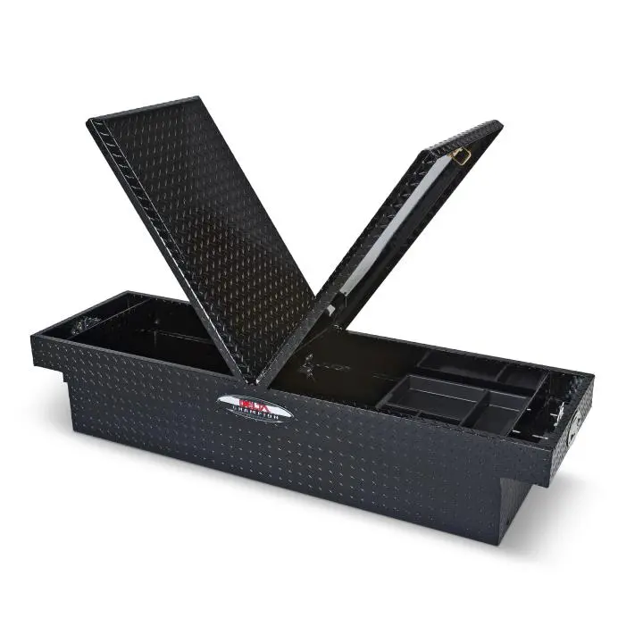 Gear-Lock Black Aluminum Mid-Lid Full-Size Crossover Truck Storage Box 1