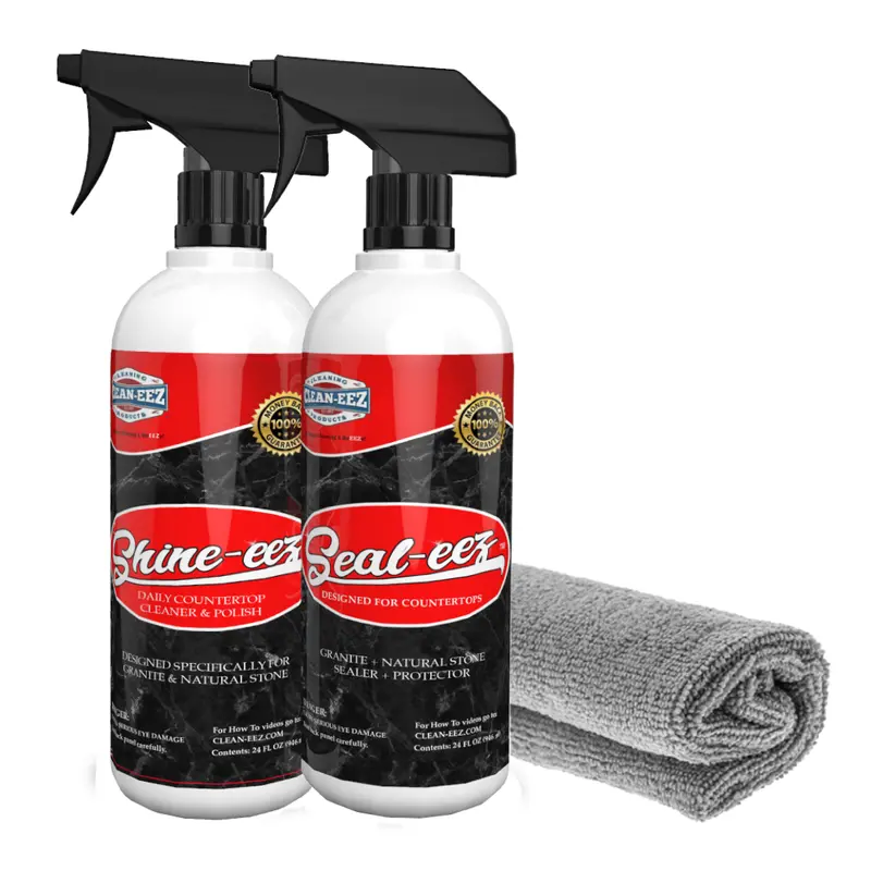 Granite Cleaner And Sealer Combo Kit With Bonus Microfiber Cloth (24 Oz) 1