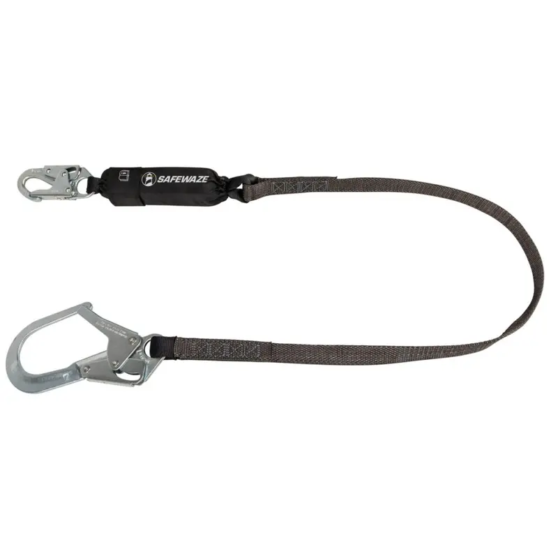 Heavy-Duty 6-Foot Energy-Absorbing Lanyard With Rebar Hook 1