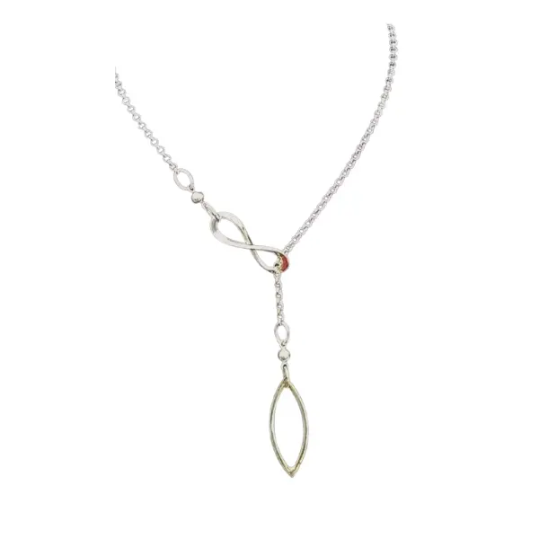 Infinity And Eye Of God Lariat Necklace – Adjustable Boho Style 1