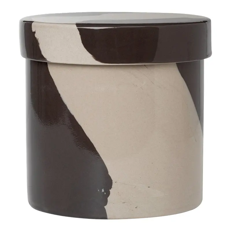 Inlay-Finished Ceramic Storage Container 1