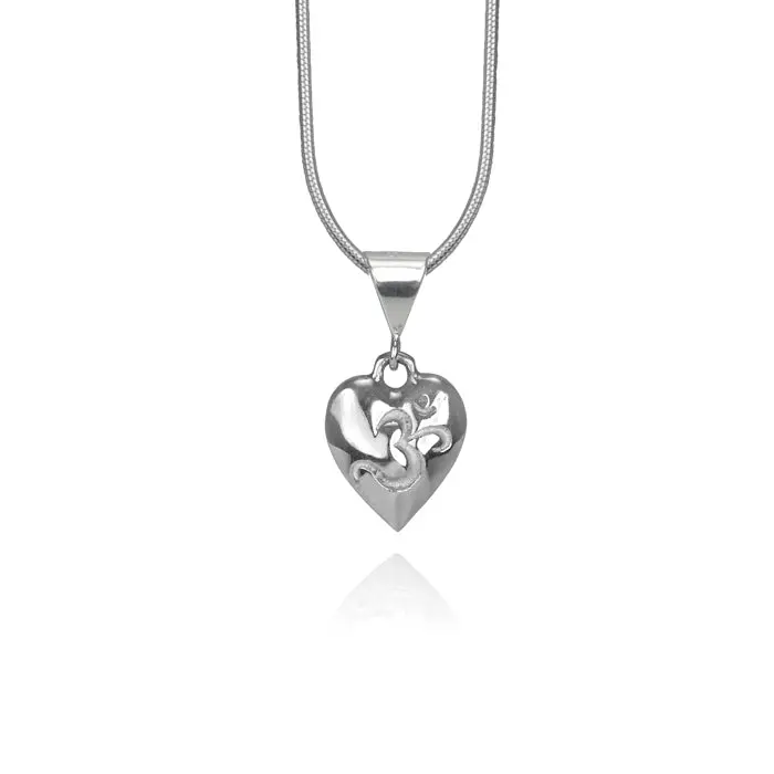Om Symbol Heart Pendant 1
