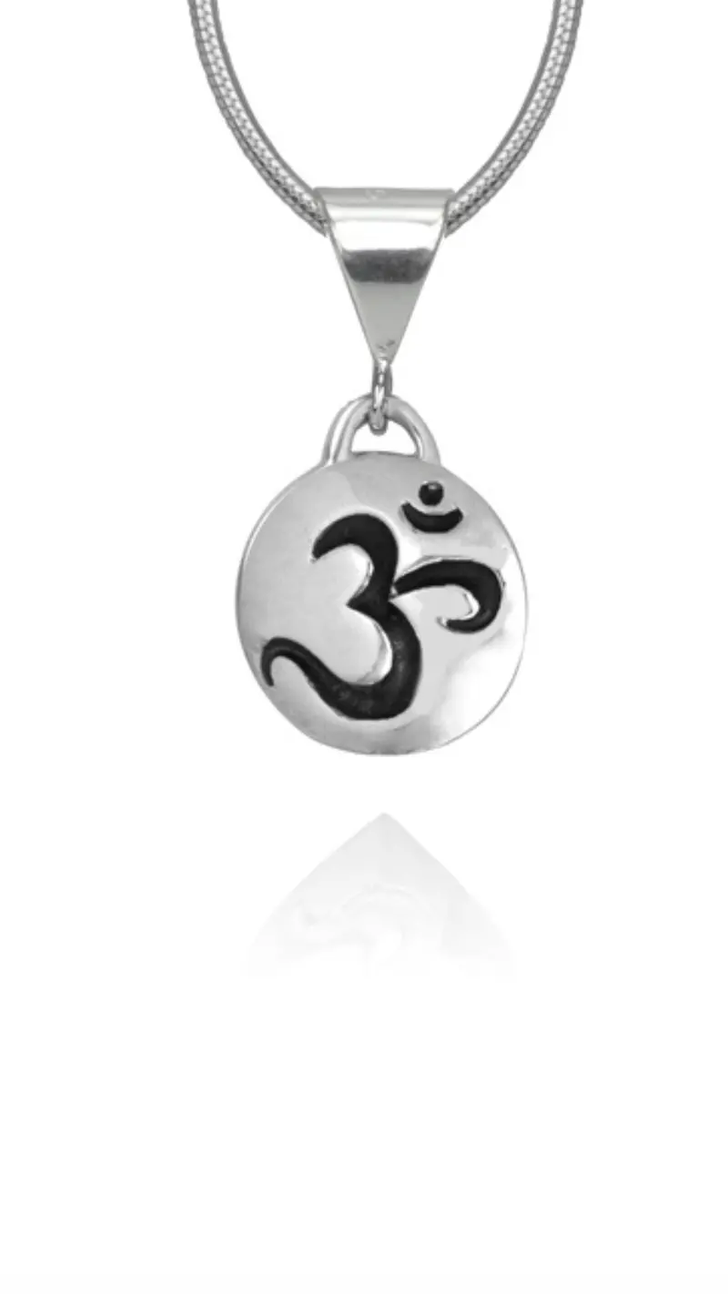 Om Symbol Sterling Silver Pendant 1