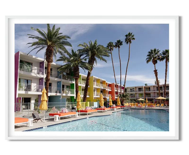 Palms And Pool Landscape Wall Art 1