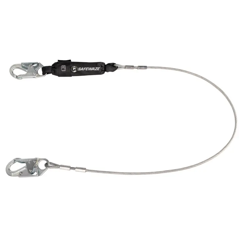 Pro 6-Foot Cable-Type Energy-Absorbing Lanyard With Snap Hook 1