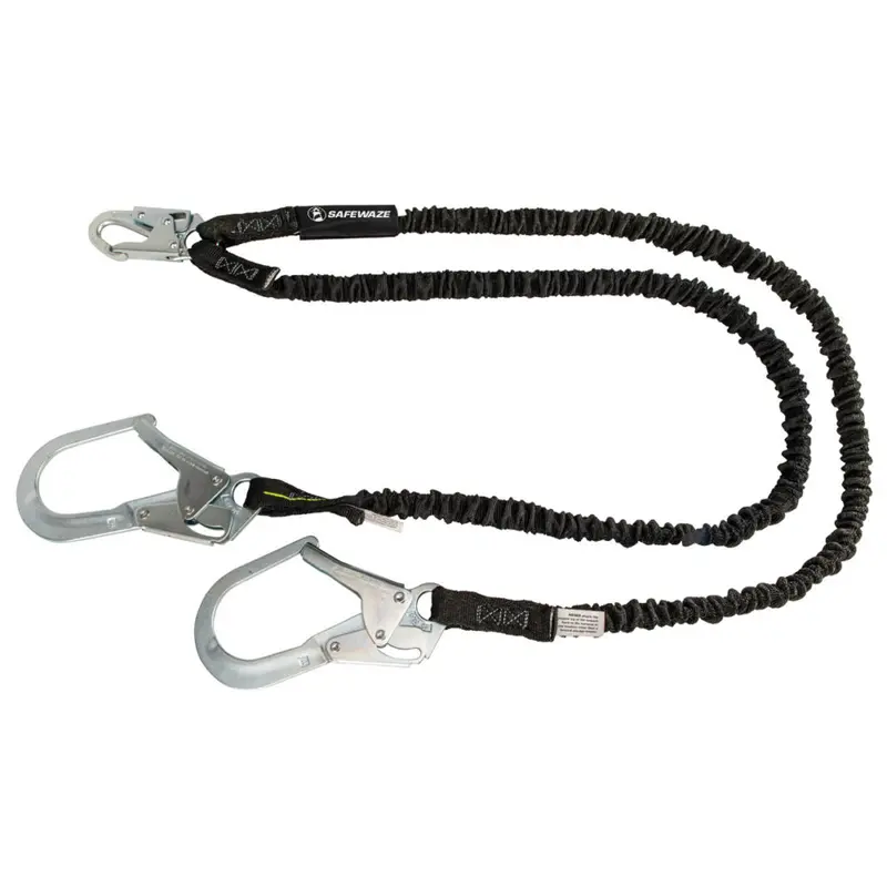 Pro 6-Foot Internal Energy-Absorbing Lanyard With Dual Legs And Rebar Hooks 1