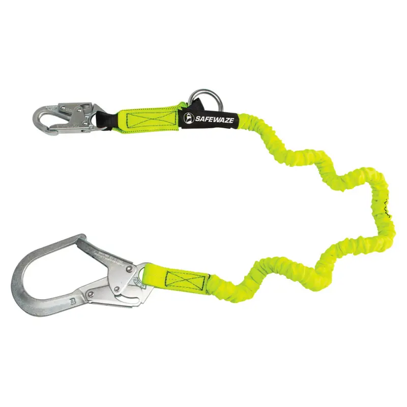 Pro 6-Foot Stretch-Internal Energy-Absorbing Lanyard With O-Ring And Rebar Hook 1