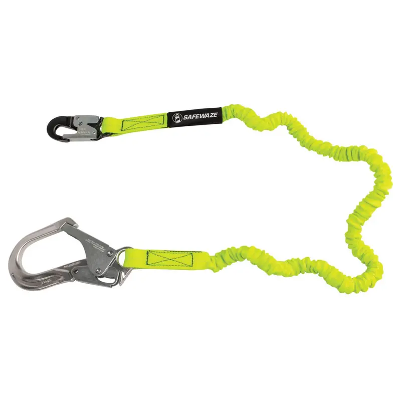 Pro 6-Foot Stretch-Internal Energy-Absorbing Lanyard With Single Aluminum Rebar Hook 1