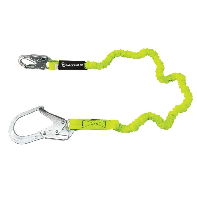 Pro 6-Foot Stretch-Internal Energy-Absorbing Lanyard With Single Rebar Hook 1