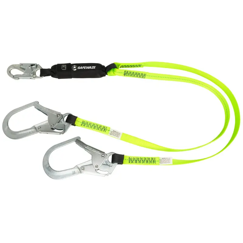 Pro Dual-Leg Energy-Absorbing Lanyard With Rebar Hooks 1