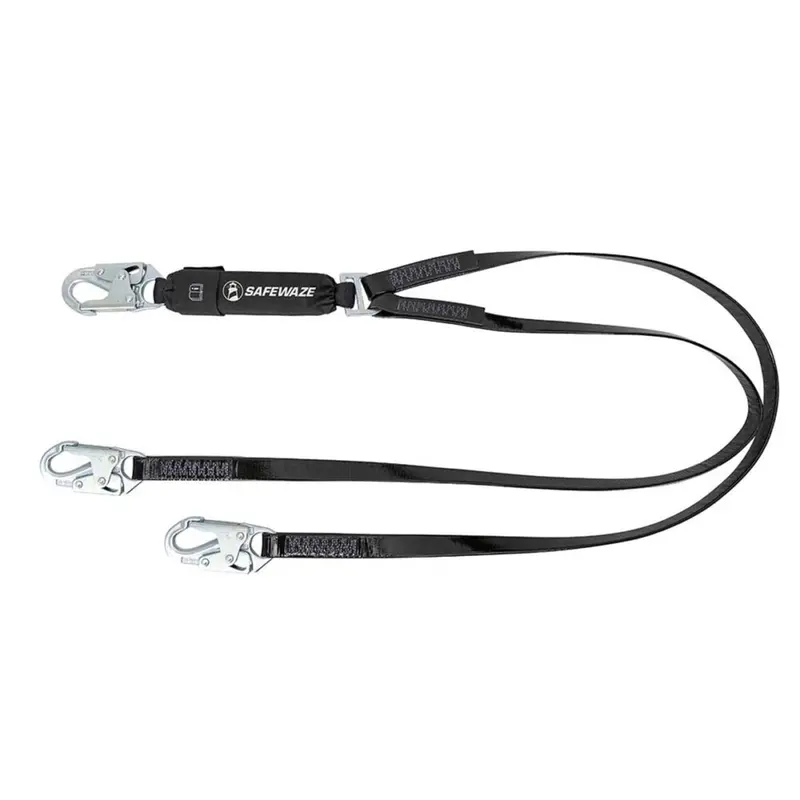 Pro-Shield 6-Foot Dual-Leg Energy-Absorbing Lanyard — Snap Hooks 1