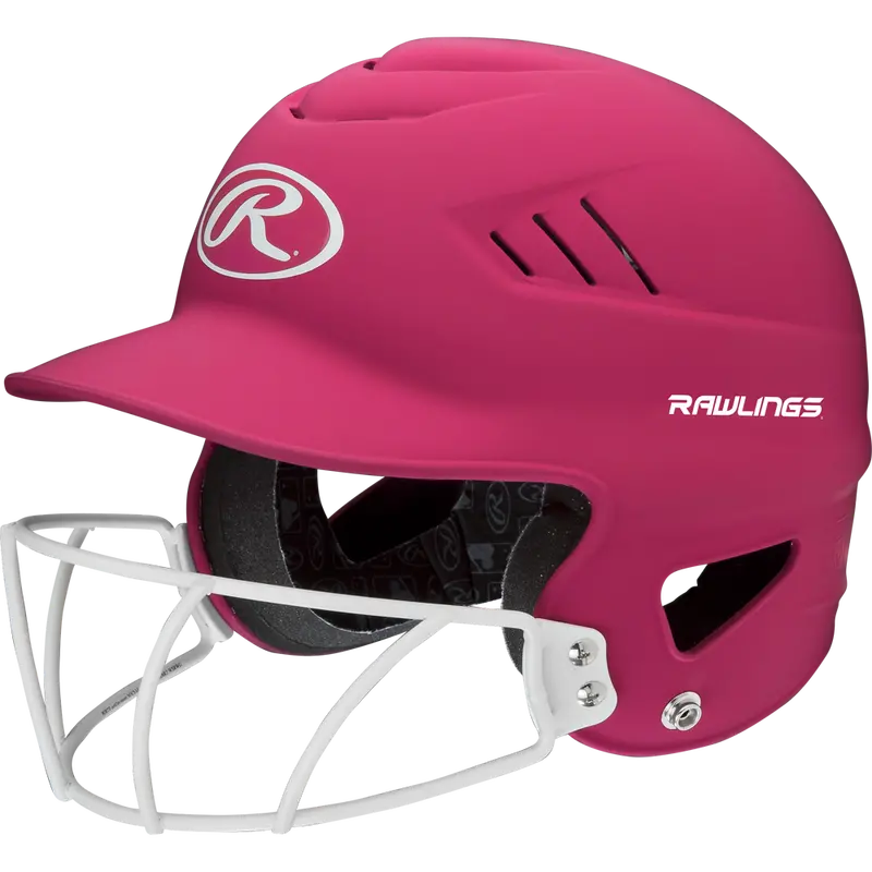 Rawlings Coolflo Highlighter Matte Batting Helmet With Full-Face Mask (Rcfhlfg) 1