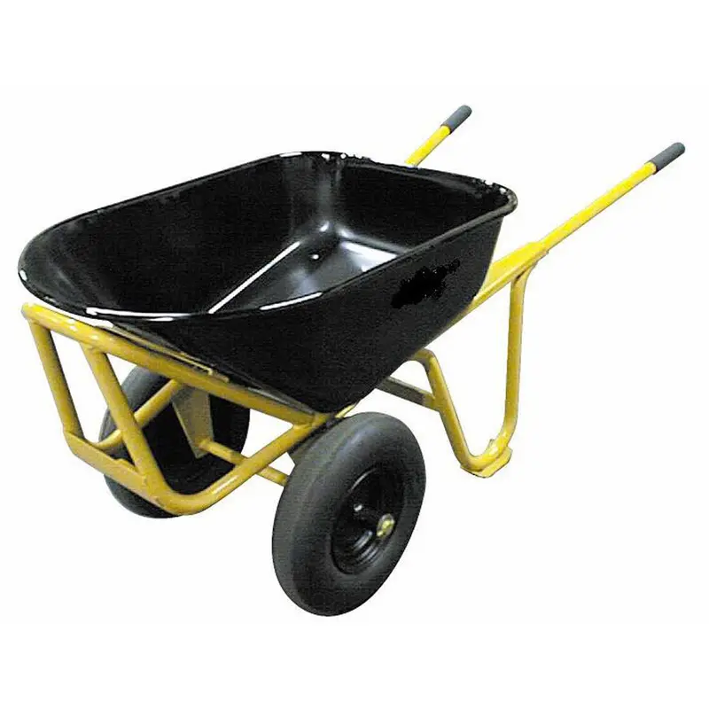 Roofmaster Double-Wheel Wheelbarrow With Solid 4" X 8" Wheels 1