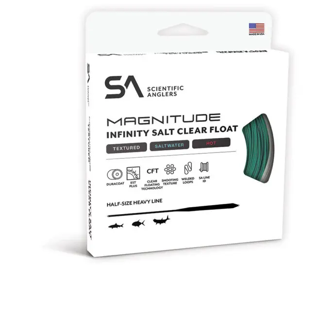 Scientific Anglers Magnitude Textured Infinity Saltwater Fly Line – 12' Clear Floating Tip 1