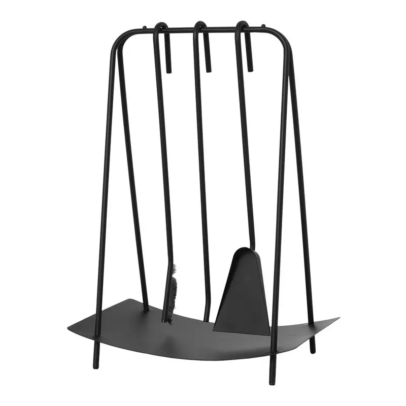 Stylish Fireplace Tool Set With Solid Wood Handle 1
