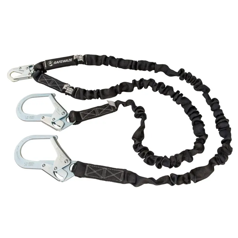 V-Line 6-Foot Internal Energy Absorbing Lanyard With Dual Rebar Hooks 1