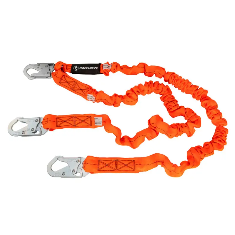 V-Line 6-Foot Stretch Internal Energy Absorbing Lanyard With Dual Snap Hooks 1