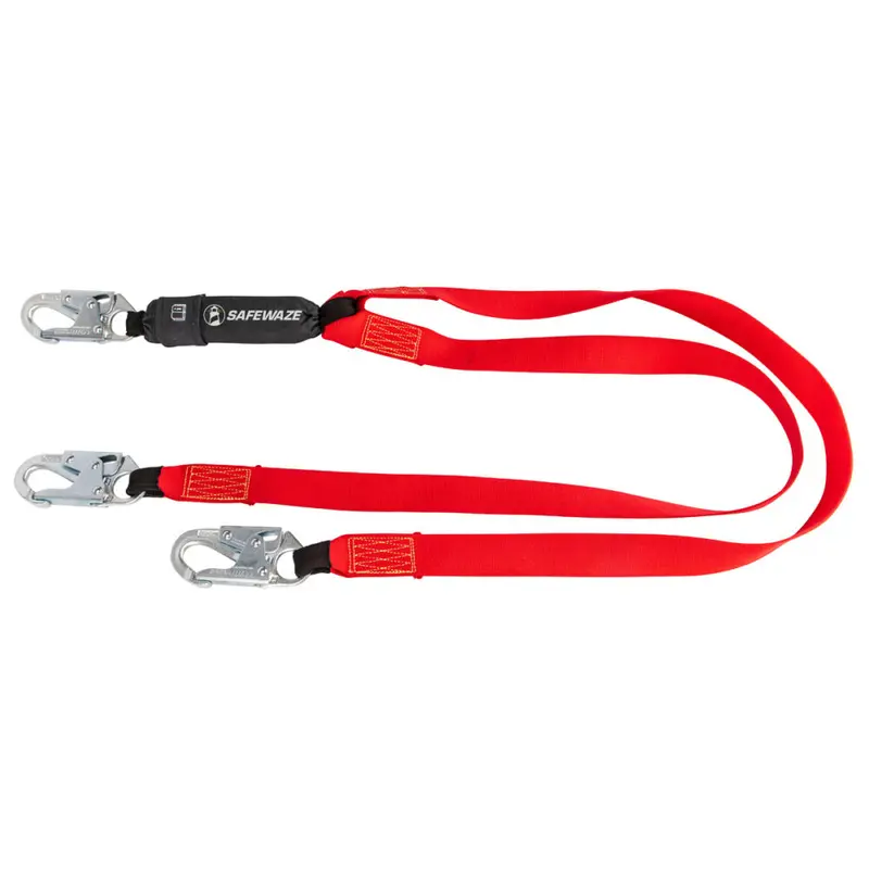 Welding-Specific 6-Foot Dual-Leg Energy-Absorbing Lanyard With Snap Hooks 1
