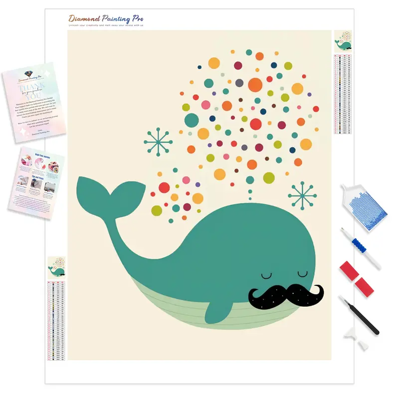 Whale Portrait Diamond Art Craft 1