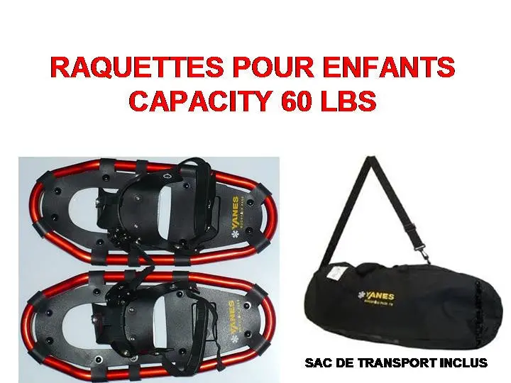 Yanes Mountain Pass 17" Youth Snowshoes – 60 Lb Capacity With Storage Bag 1